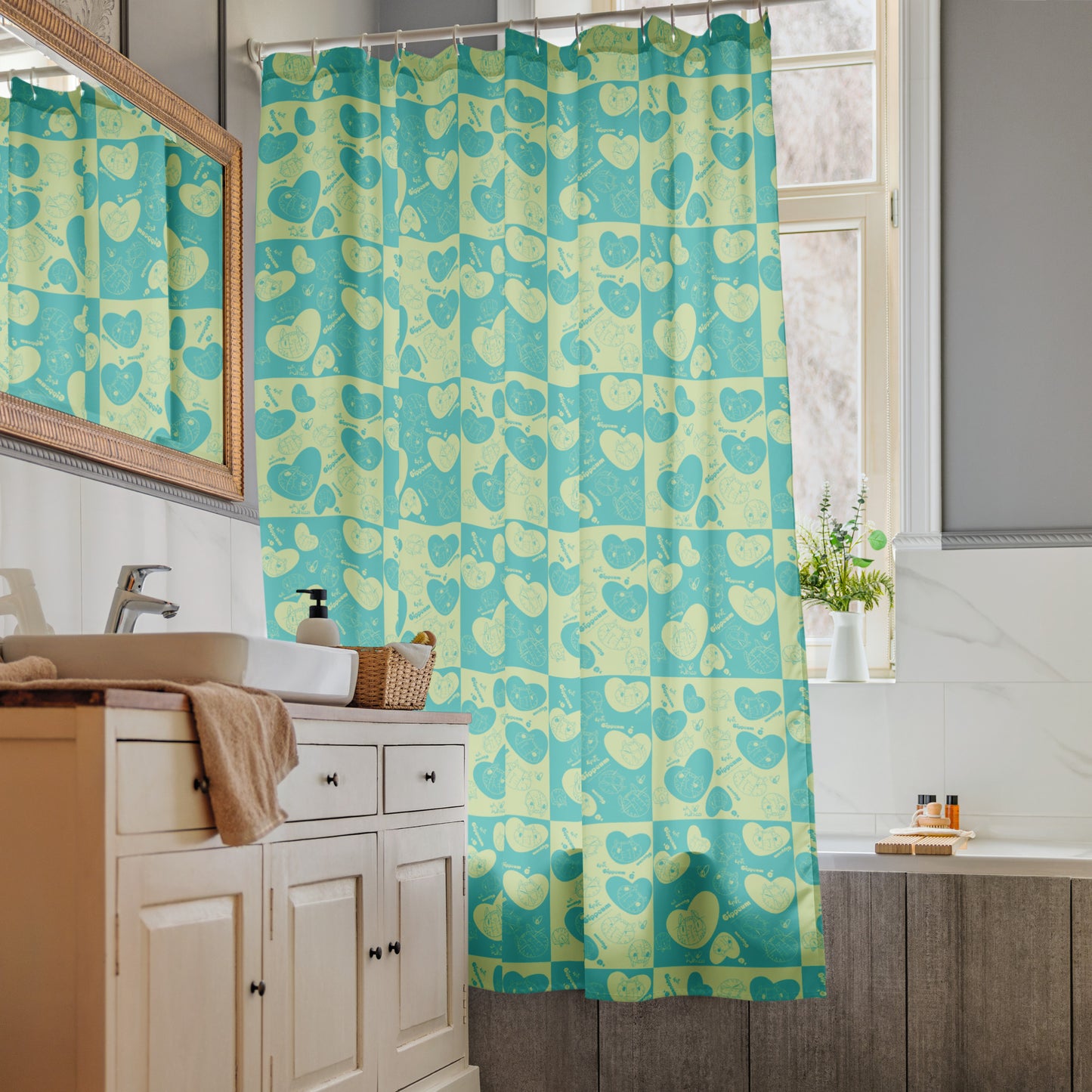 Gippeum-Pattern_Shower Curtain