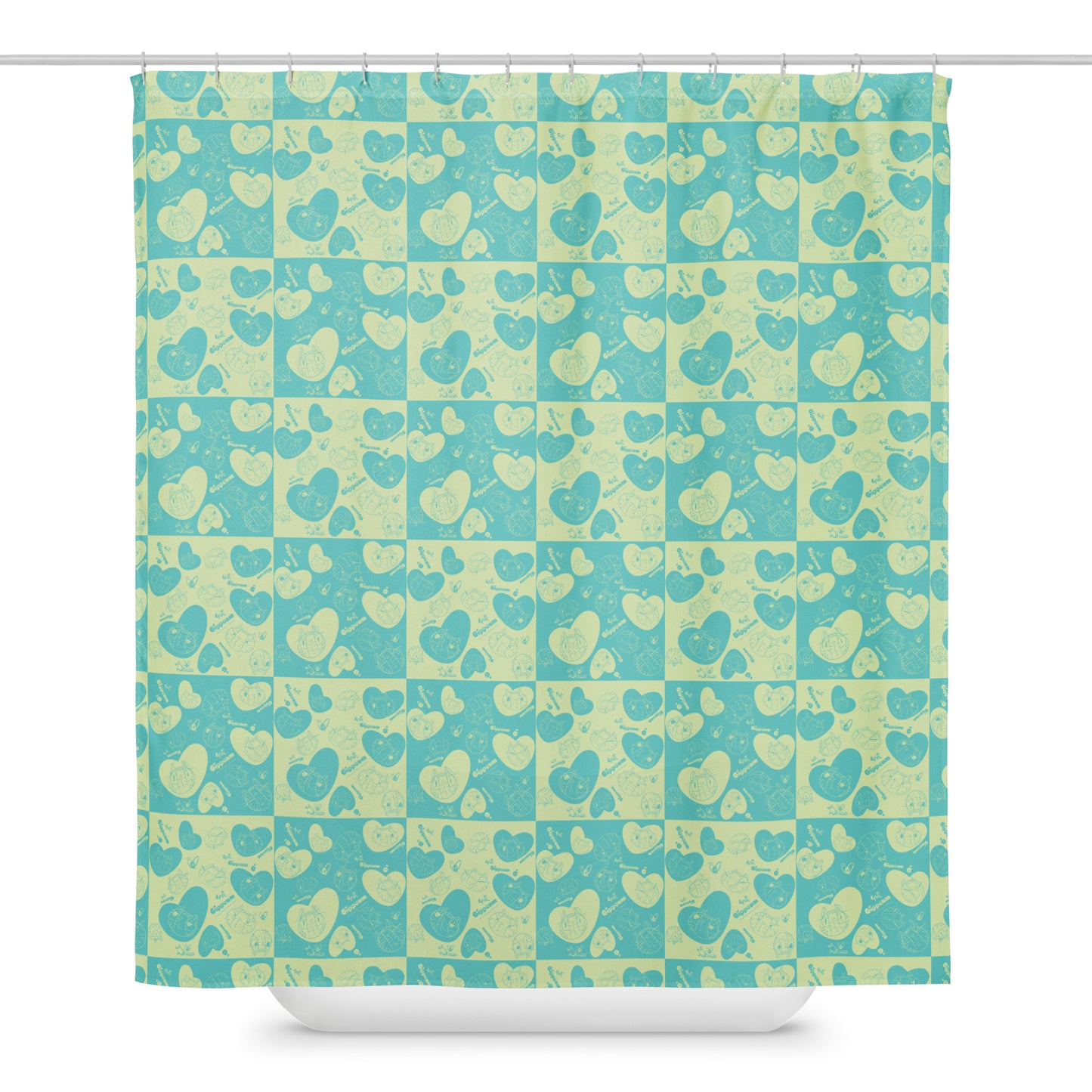 Gippeum-Pattern_Shower Curtain