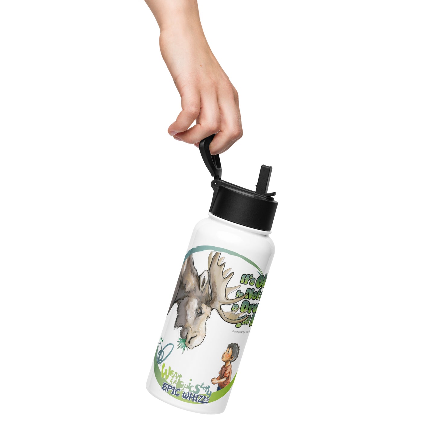 The Child_Stainless Steel Water Bottle with a Straw Lid