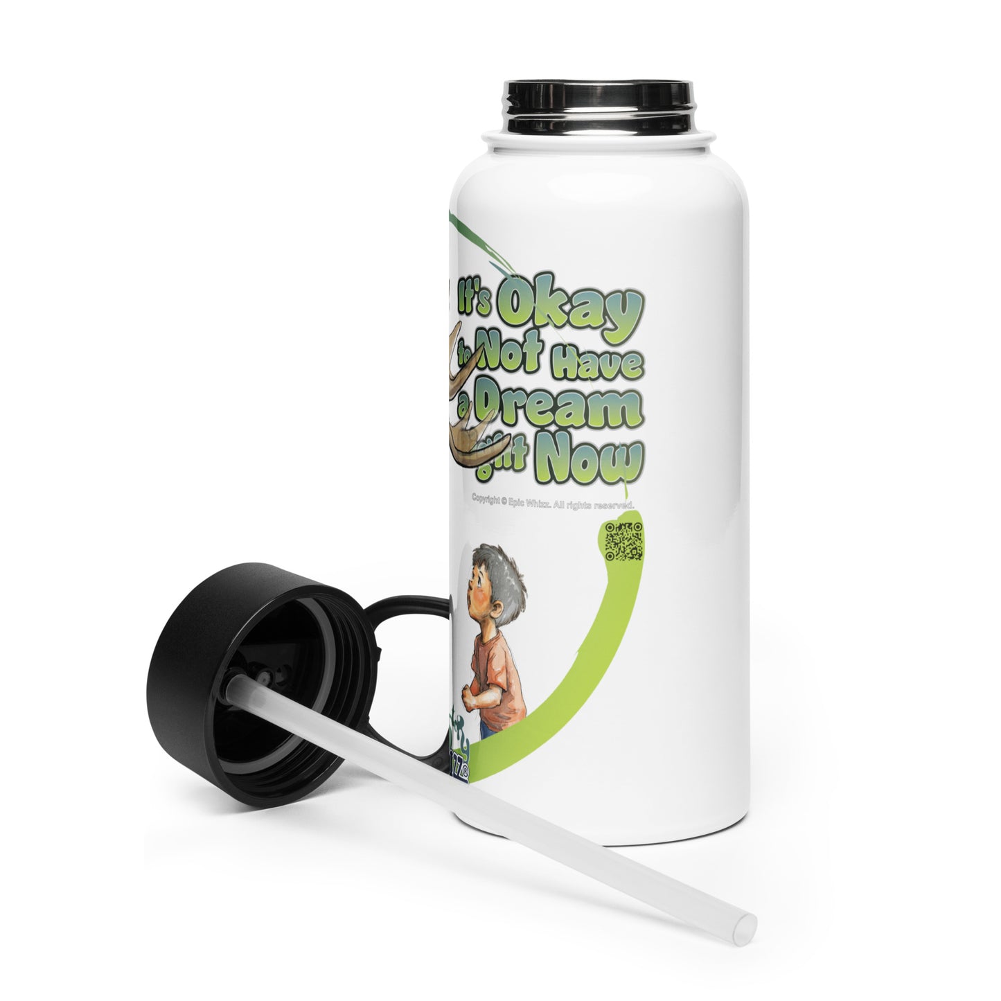 The Child_Stainless Steel Water Bottle with a Straw Lid
