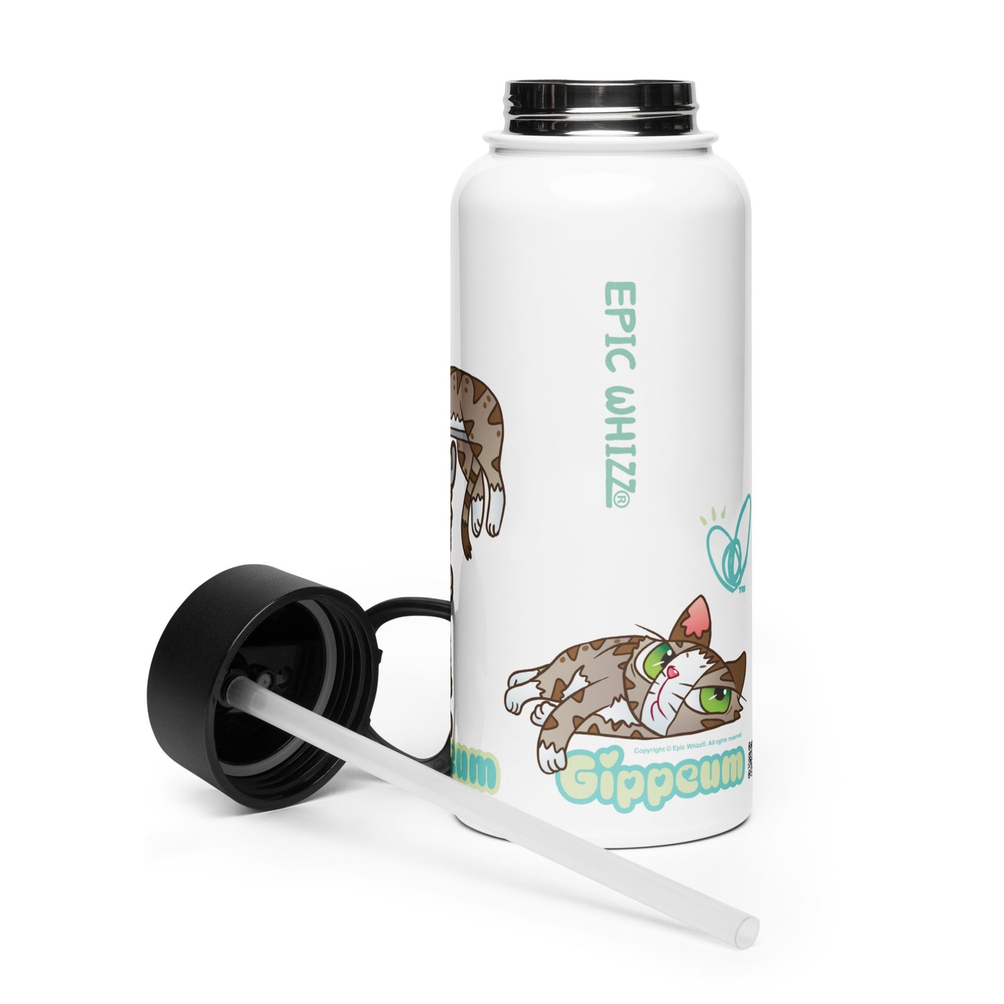 Gippeum_Stainless Steel Water Bottle with a Straw Lid