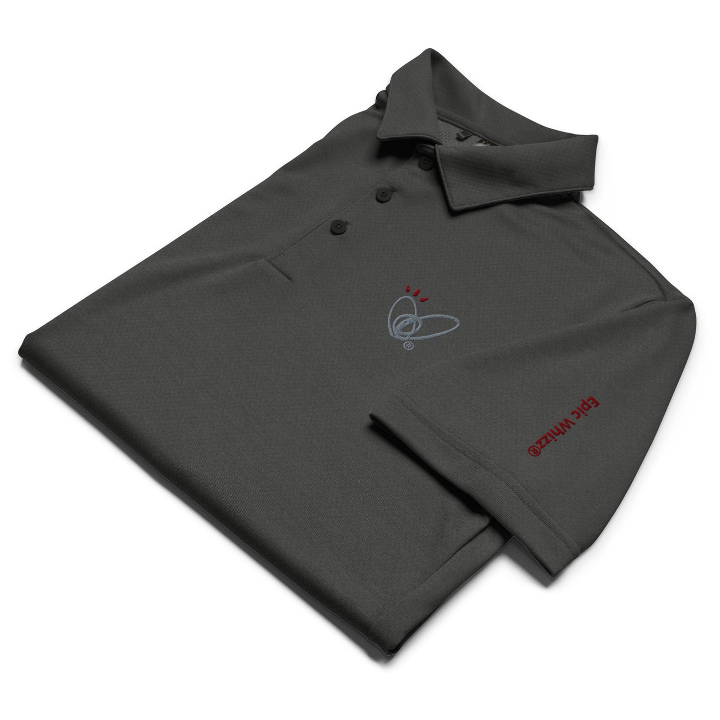 Epic Whizz® Heart-Embroidered_Unisex Adidas Space-Dyed Polo Shirt