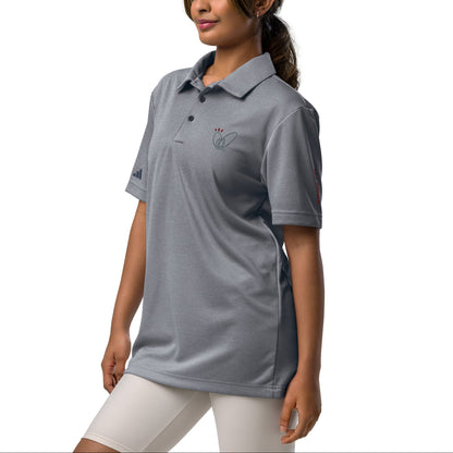 Epic Whizz® Heart-Embroidered_Unisex Adidas Space-Dyed Polo Shirt
