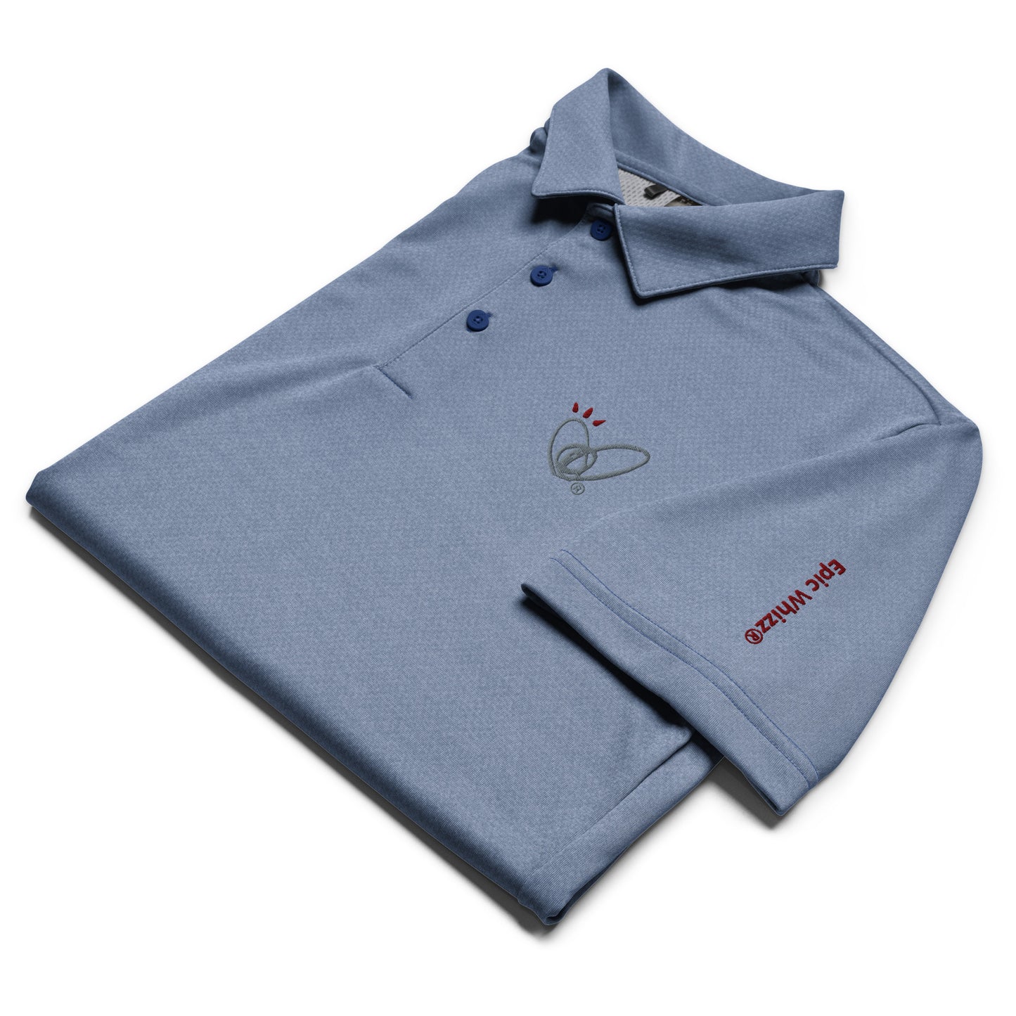 Epic Whizz® Heart-Embroidered_Unisex Adidas Space-Dyed Polo Shirt