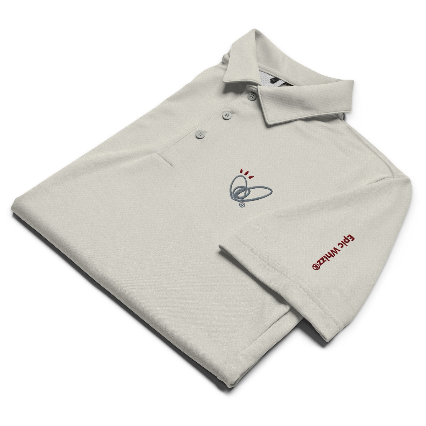 Epic Whizz® Heart-Embroidered_Unisex Adidas Space-Dyed Polo Shirt
