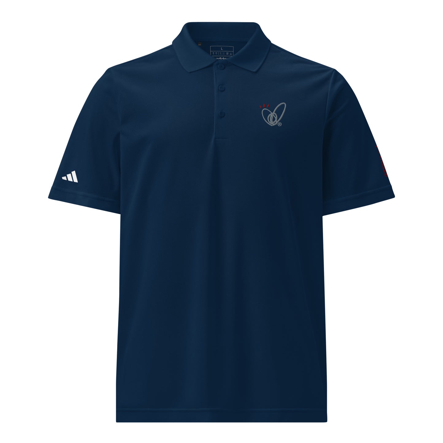 Epic Whizz® Heart-Embroidered_Unisex Adidas Sport Polo Shirt