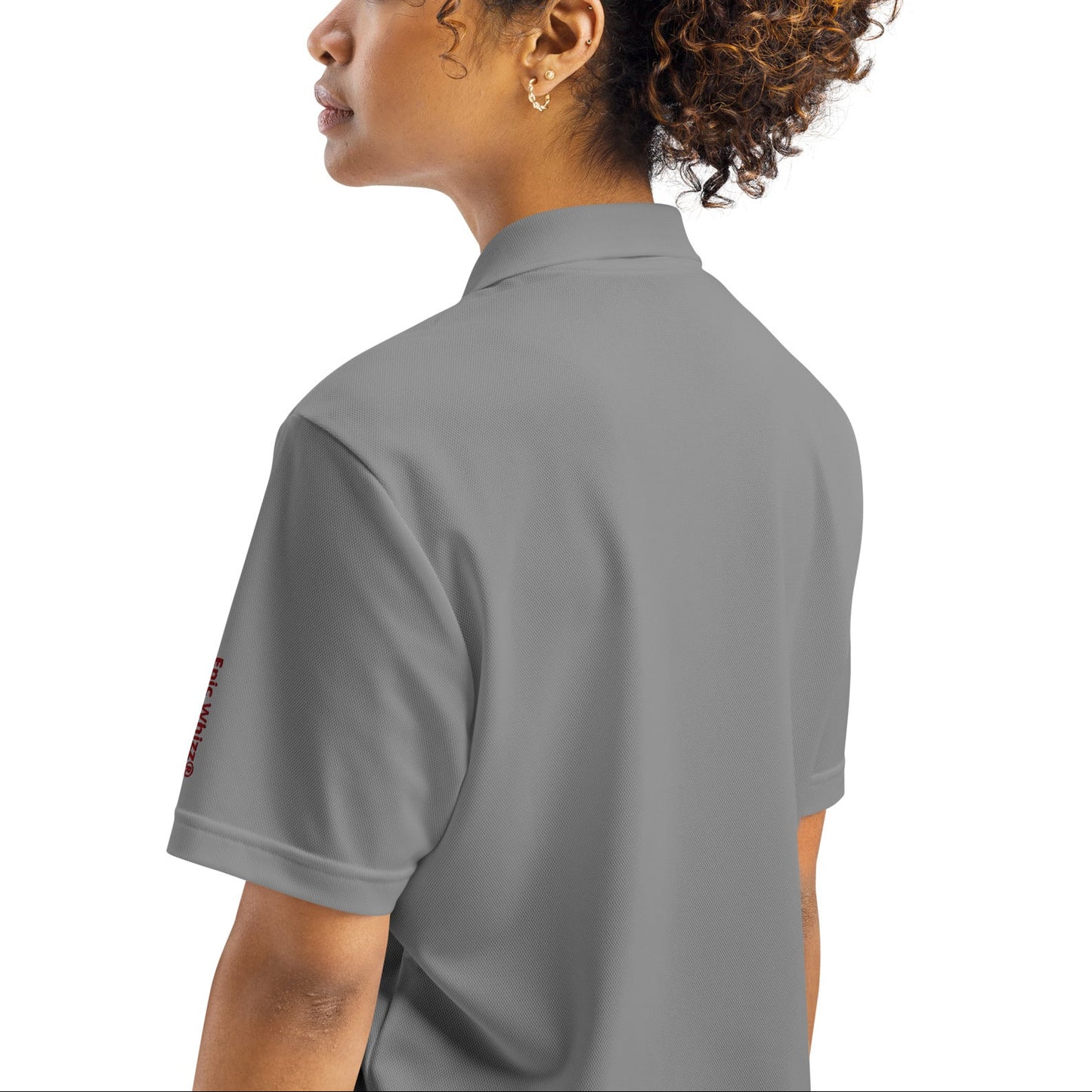 Epic Whizz® Heart-Embroidered_Unisex Adidas Sport Polo Shirt