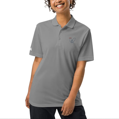 Epic Whizz® Heart-Embroidered_Unisex Adidas Sport Polo Shirt