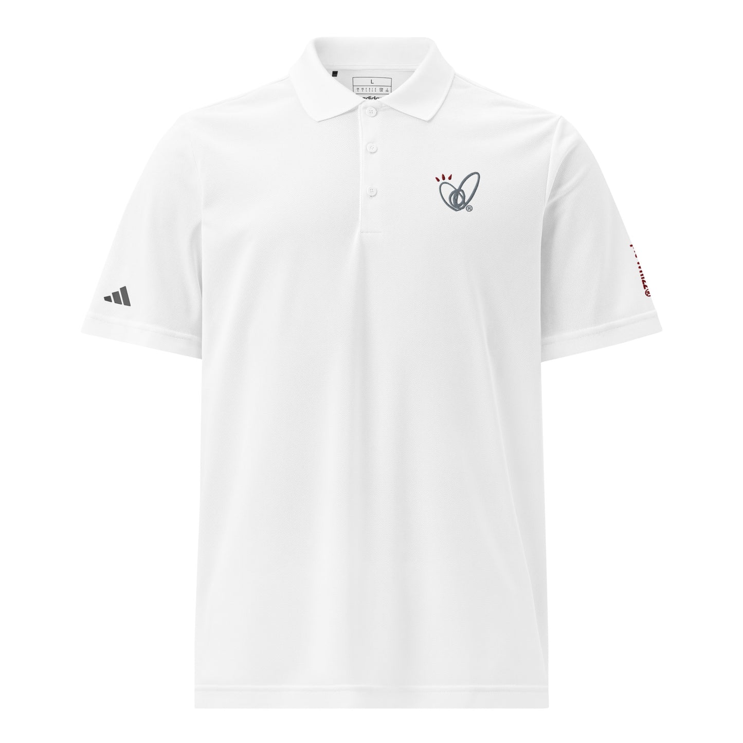 Epic Whizz® Heart-Embroidered_Unisex Adidas Sport Polo Shirt