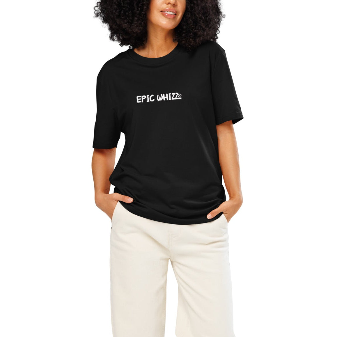 Epic Whizz® LOGO_DTG printing_Unisex organic ribbed neck t-shirt