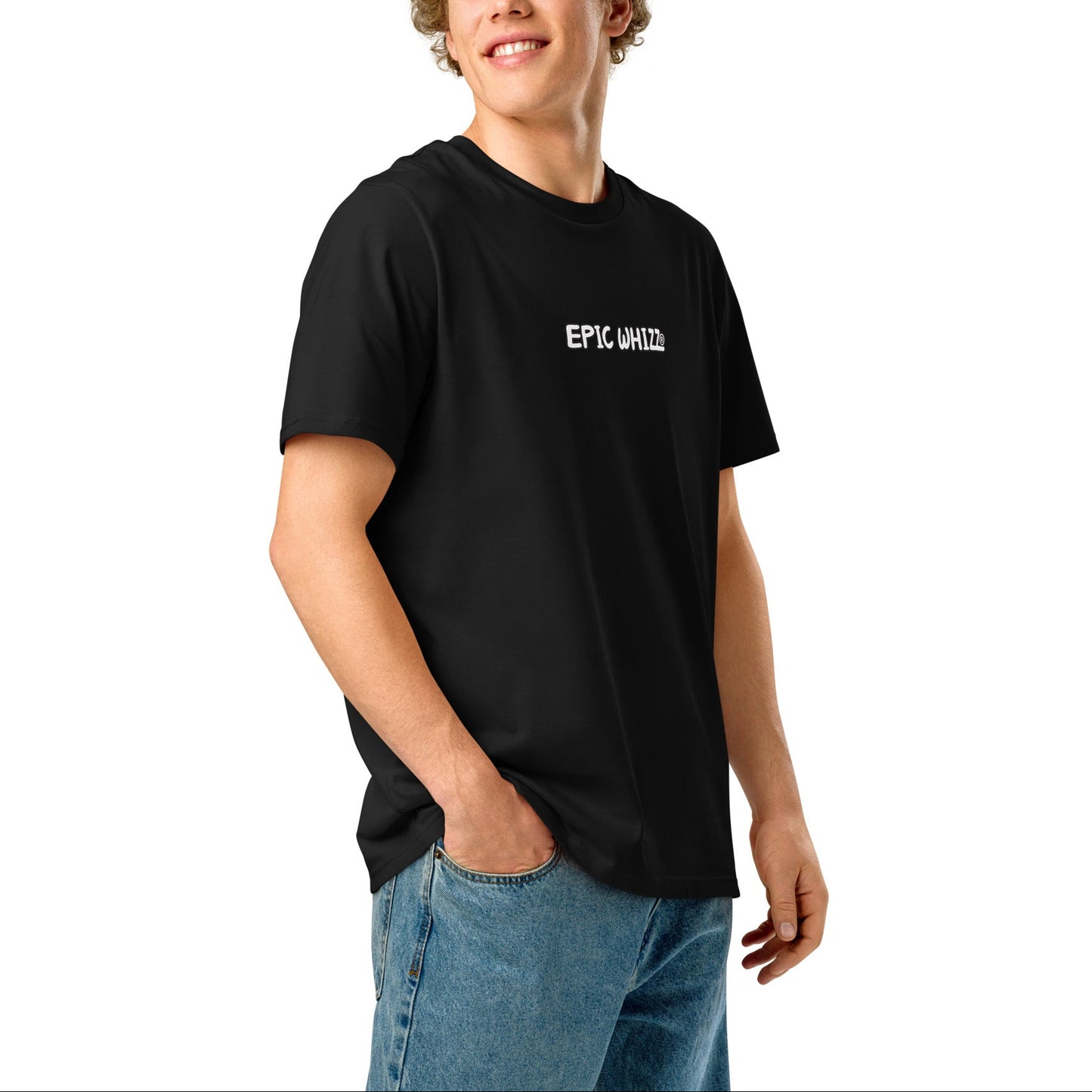 Epic Whizz® LOGO_DTG printing_Unisex organic ribbed neck t-shirt