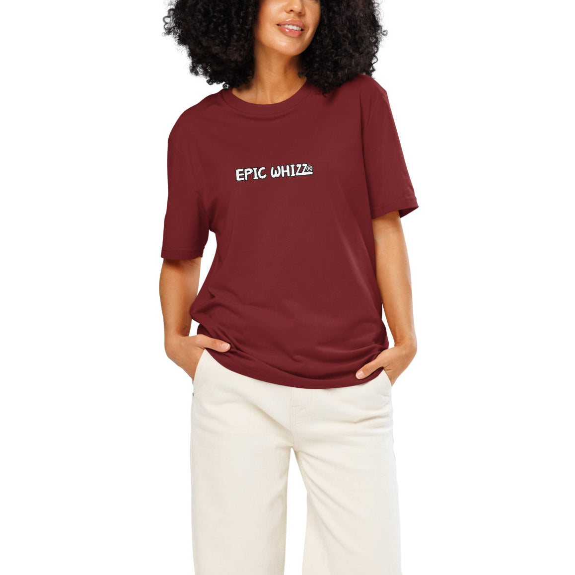 Epic Whizz® LOGO_DTG printing_Unisex organic ribbed neck t-shirt