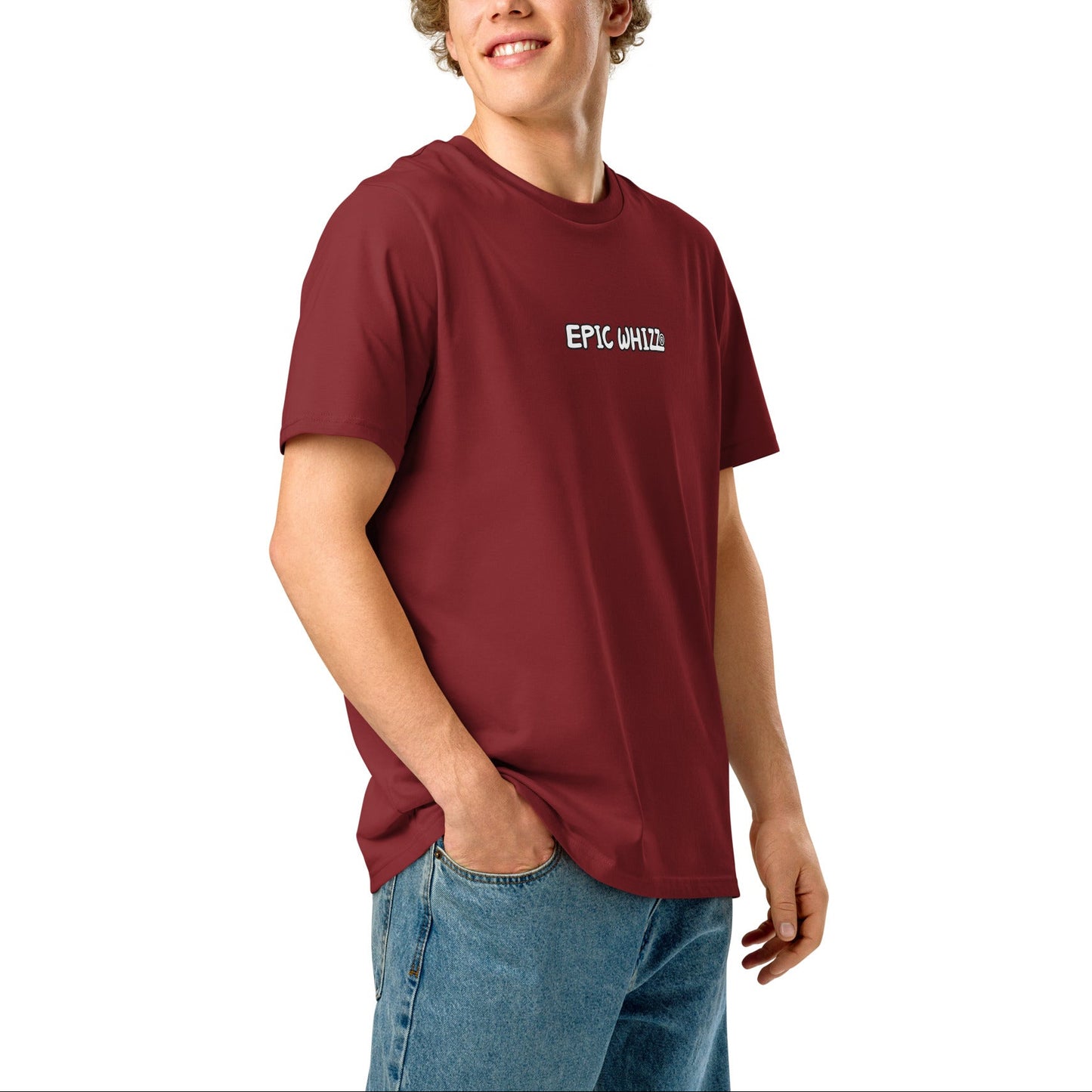 Epic Whizz® LOGO_DTG printing_Unisex organic ribbed neck t-shirt