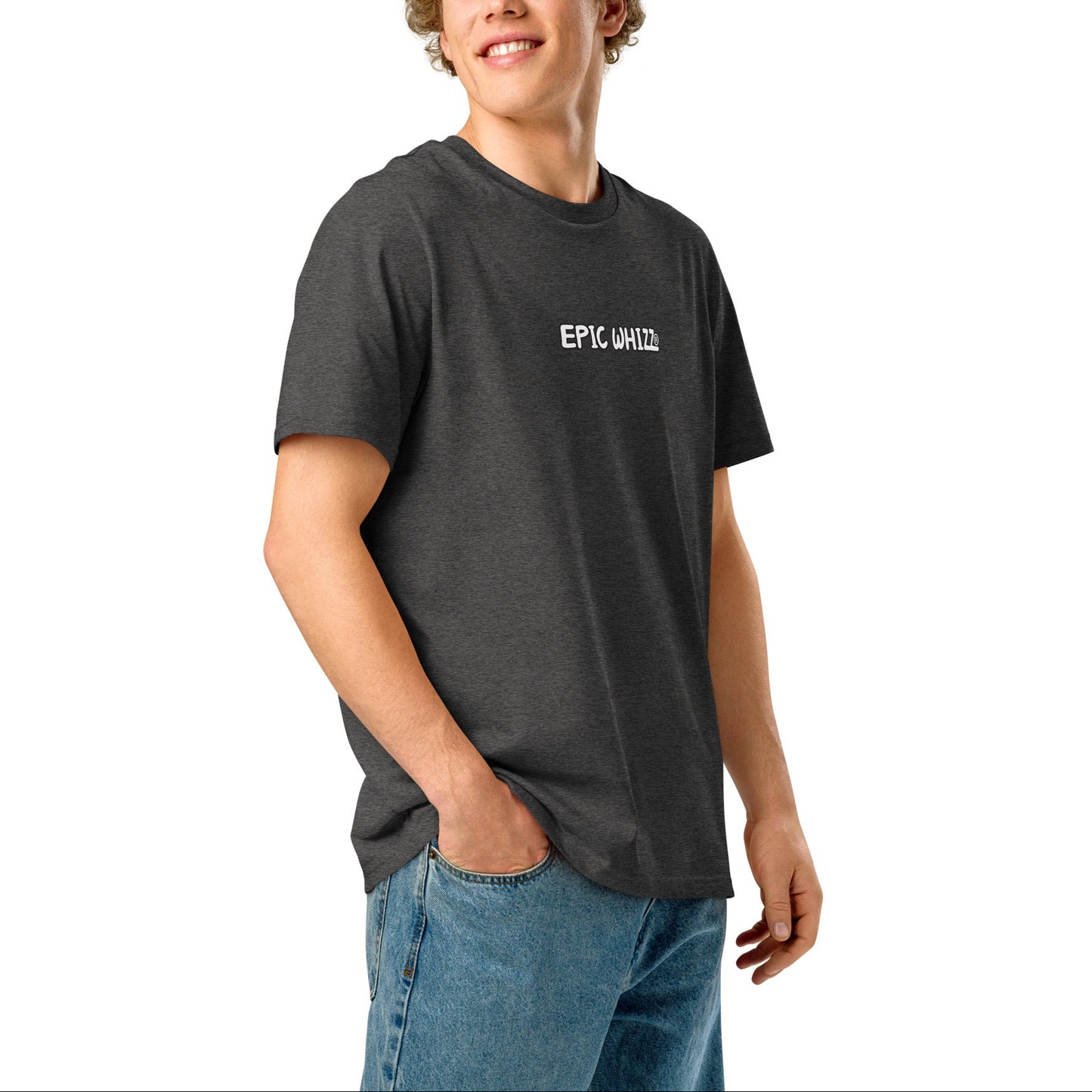 Epic Whizz® LOGO_DTG printing_Unisex organic ribbed neck t-shirt
