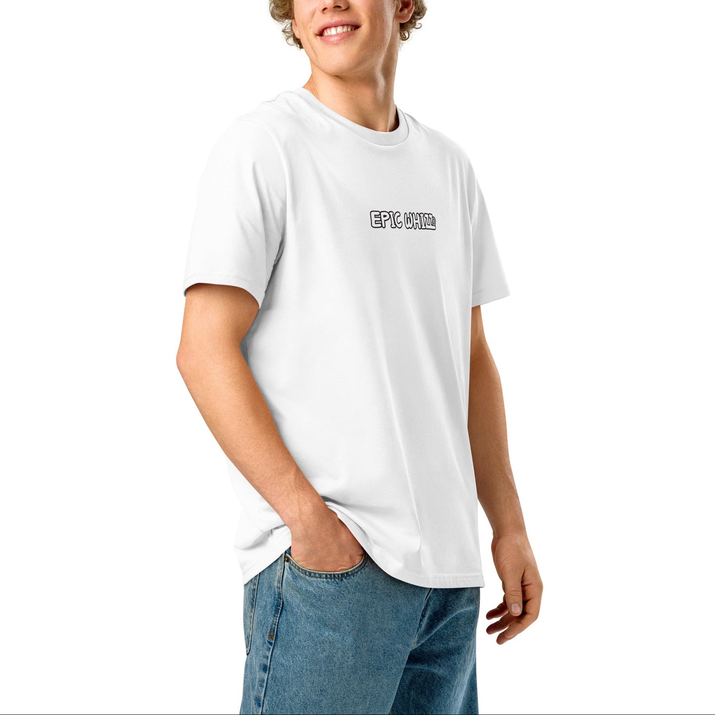 Epic Whizz® LOGO_DTG printing_Unisex organic ribbed neck t-shirt