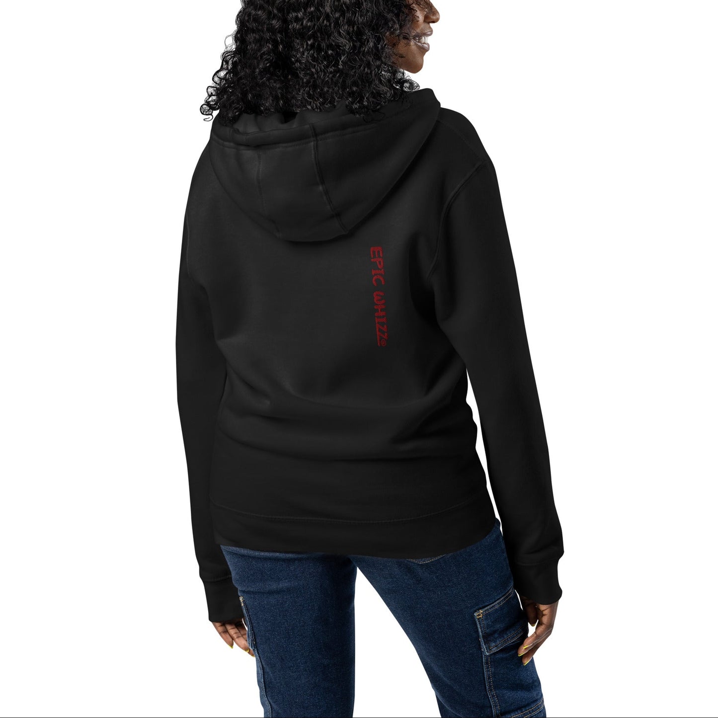 Epic Whizz® Heart-Embroidered_Unisex Premium Full Zip Hoodie