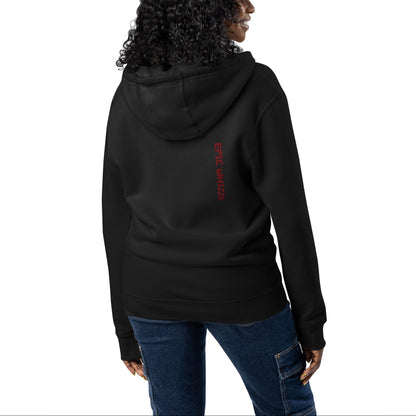 Epic Whizz® Heart-Embroidered_Unisex Premium Full Zip Hoodie