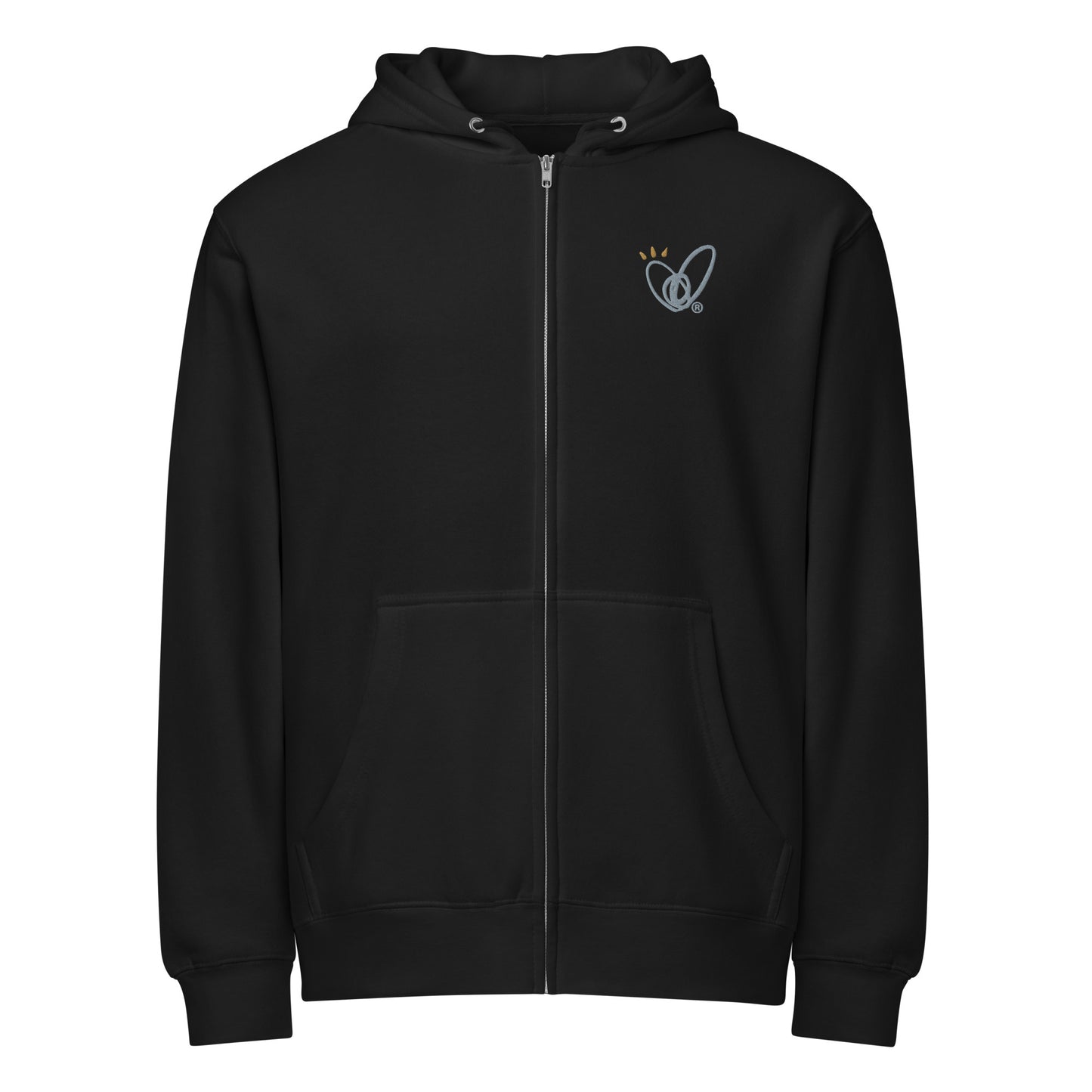 Epic Whizz® Heart-Embroidered_Unisex Premium Full Zip Hoodie