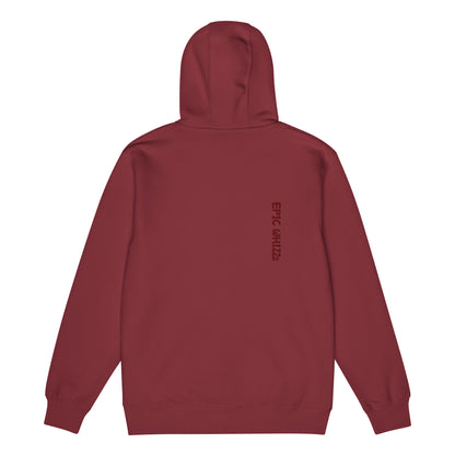 Epic Whizz® Heart-Embroidered_Unisex Premium Full Zip Hoodie