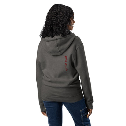 Epic Whizz® Heart-Embroidered_Unisex Premium Full Zip Hoodie