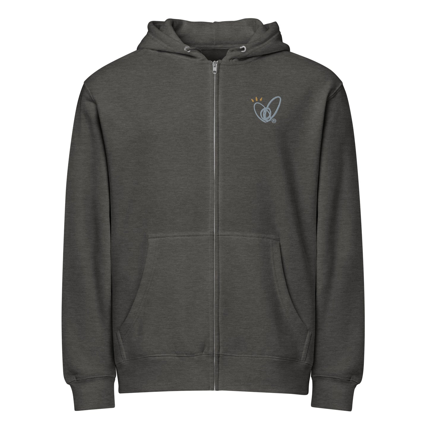 Epic Whizz® Heart-Embroidered_Unisex Premium Full Zip Hoodie