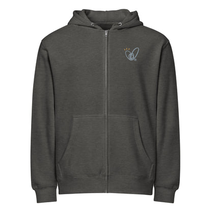 Epic Whizz® Heart-Embroidered_Unisex Premium Full Zip Hoodie