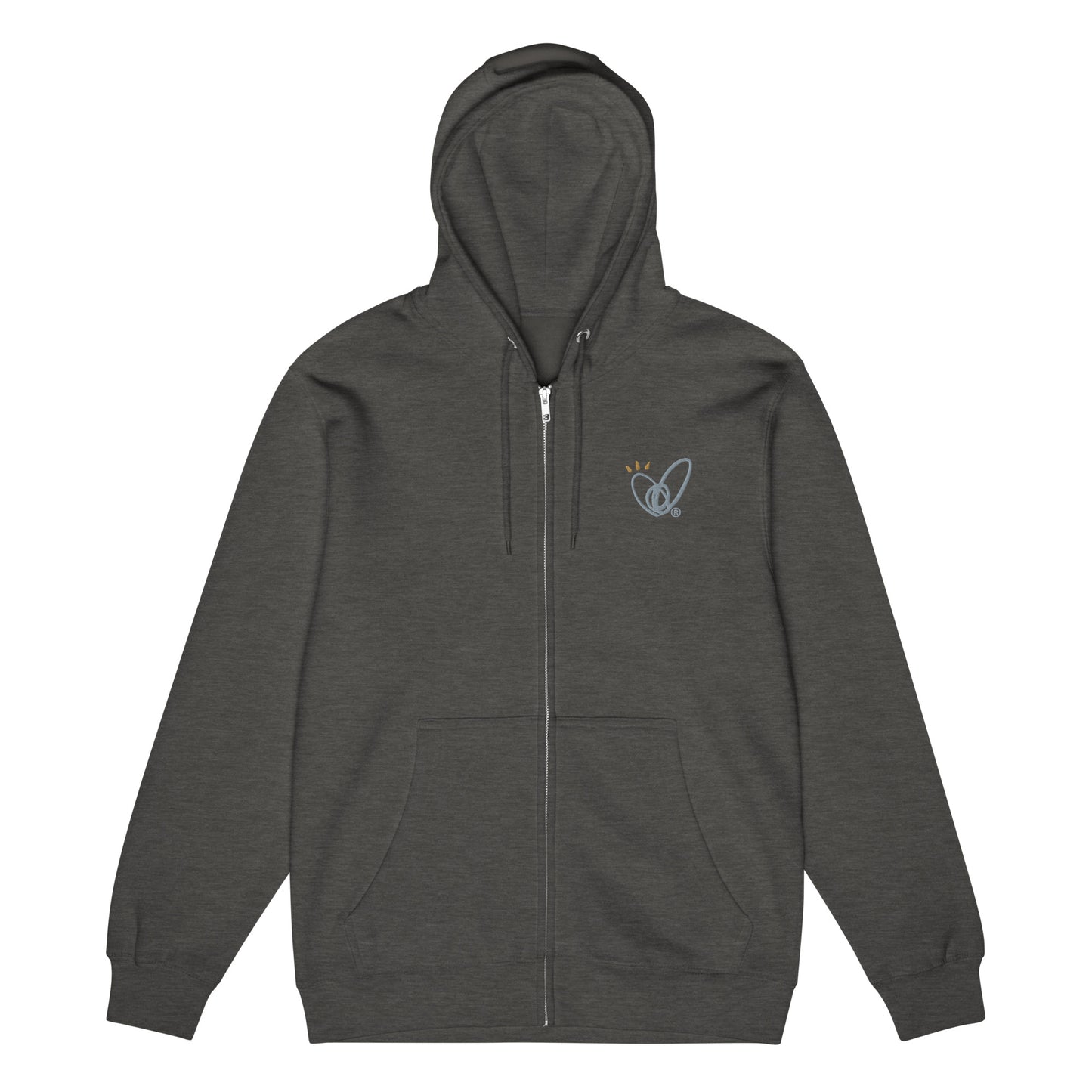 Epic Whizz® Heart-Embroidered_Unisex Premium Full Zip Hoodie