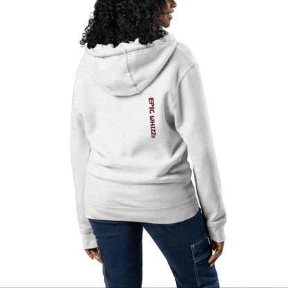 Epic Whizz® Heart-Embroidered_Unisex Premium Full Zip Hoodie
