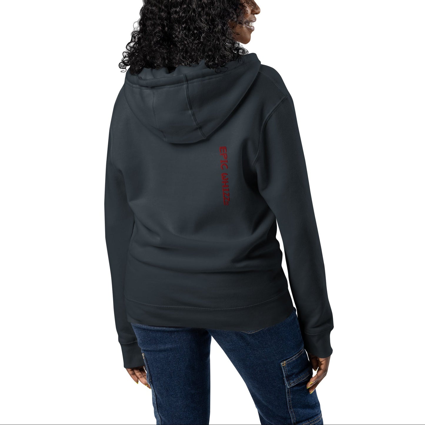 Epic Whizz® Heart-Embroidered_Unisex Premium Full Zip Hoodie
