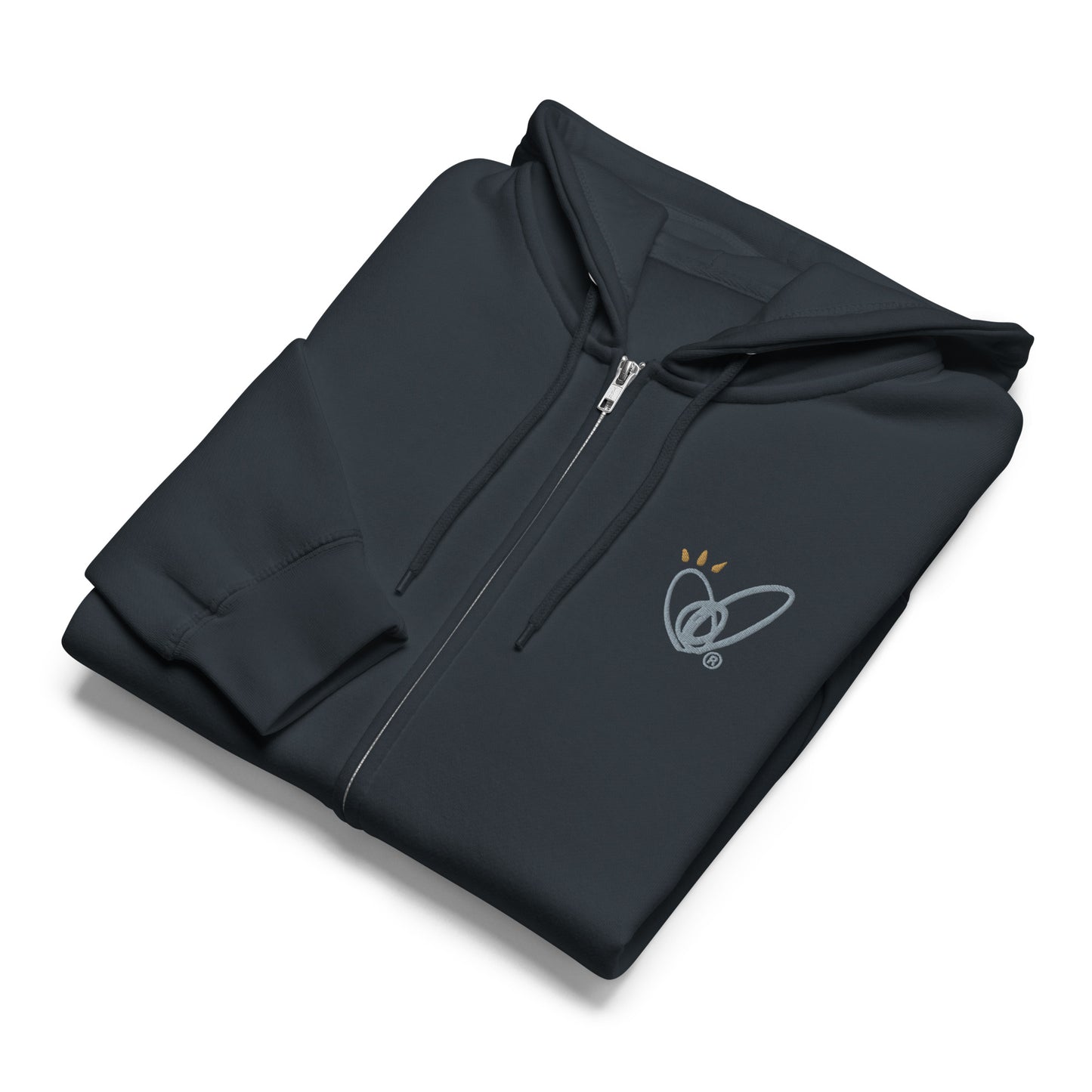 Epic Whizz® Heart-Embroidered_Unisex Premium Full Zip Hoodie