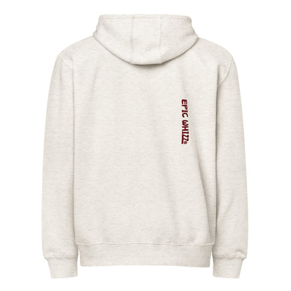 Epic Whizz® Heart-Embroidered_Unisex Premium Full Zip Hoodie