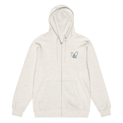 Epic Whizz® Heart-Embroidered_Unisex Premium Full Zip Hoodie