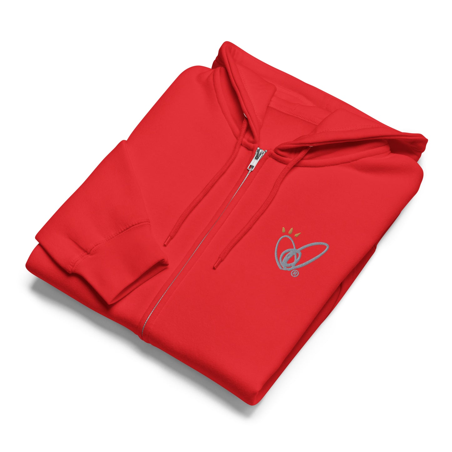 Epic Whizz® Heart-Embroidered_Unisex Premium Full Zip Hoodie