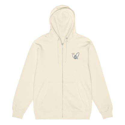 Epic Whizz® Heart-Embroidered_Unisex Premium Full Zip Hoodie