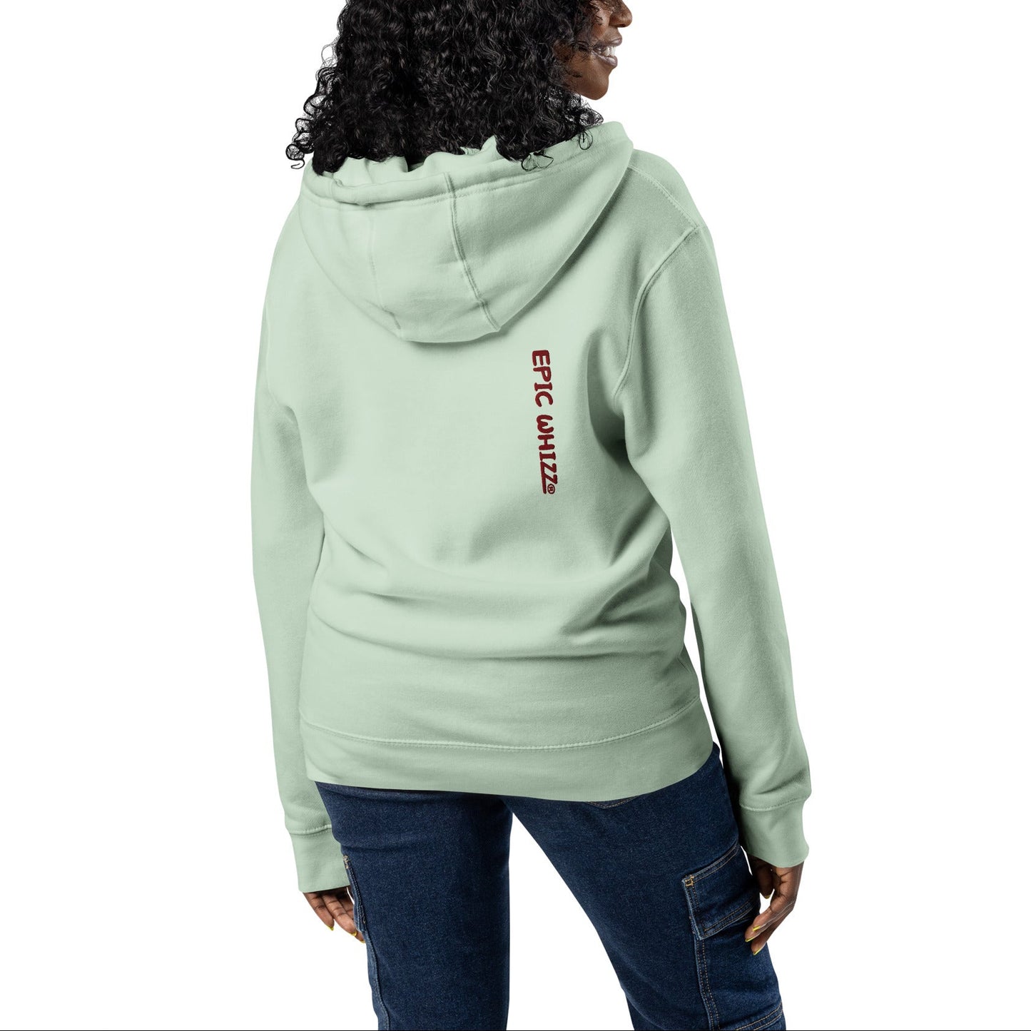 Epic Whizz® Heart-Embroidered_Unisex Premium Full Zip Hoodie