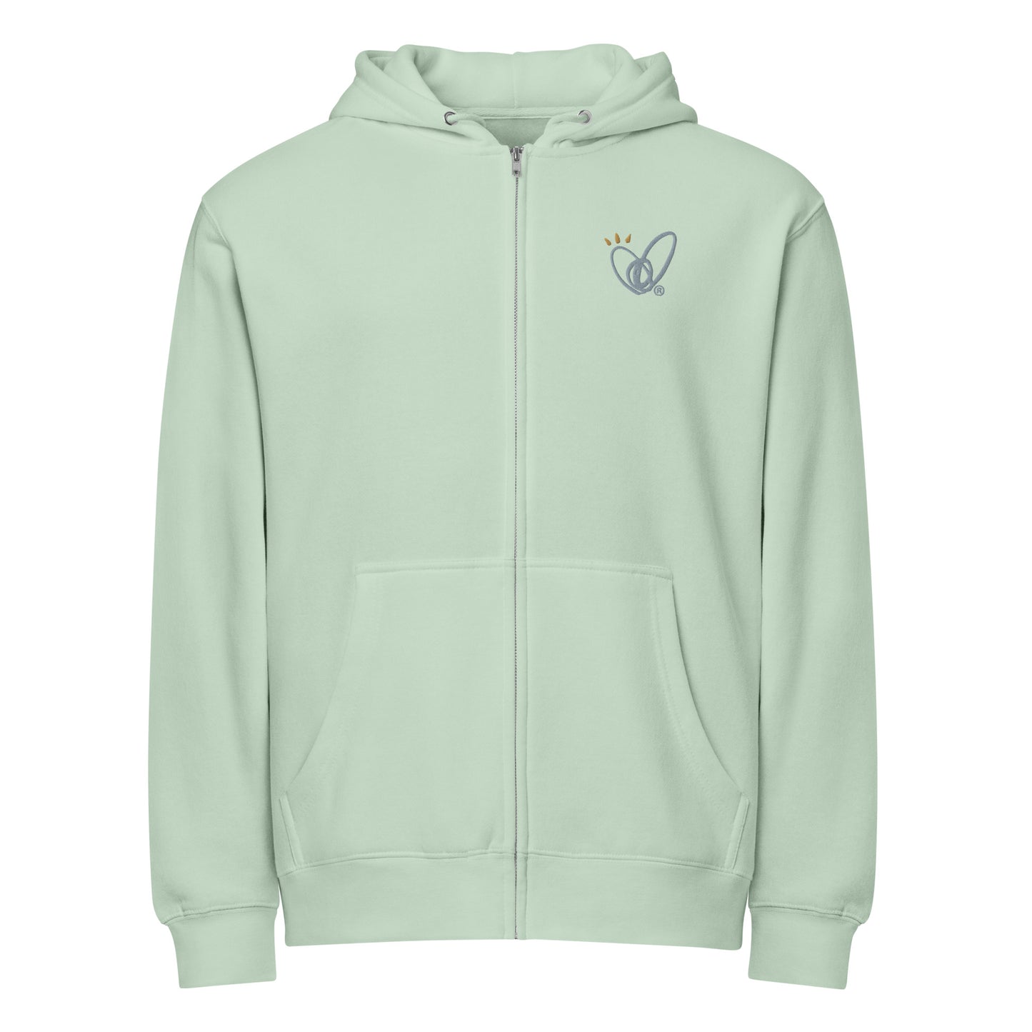 Epic Whizz® Heart-Embroidered_Unisex Premium Full Zip Hoodie