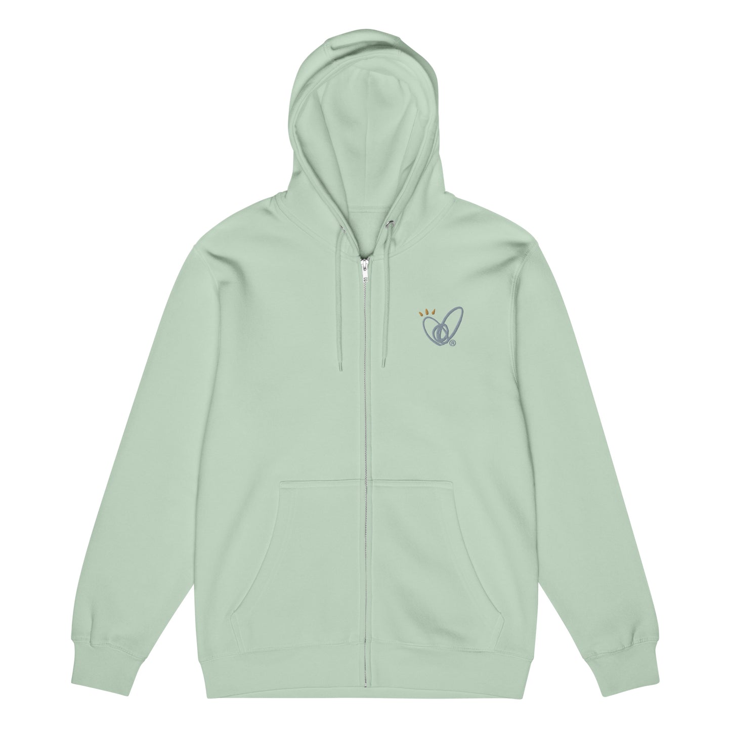Epic Whizz® Heart-Embroidered_Unisex Premium Full Zip Hoodie
