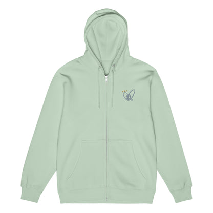Epic Whizz® Heart-Embroidered_Unisex Premium Full Zip Hoodie