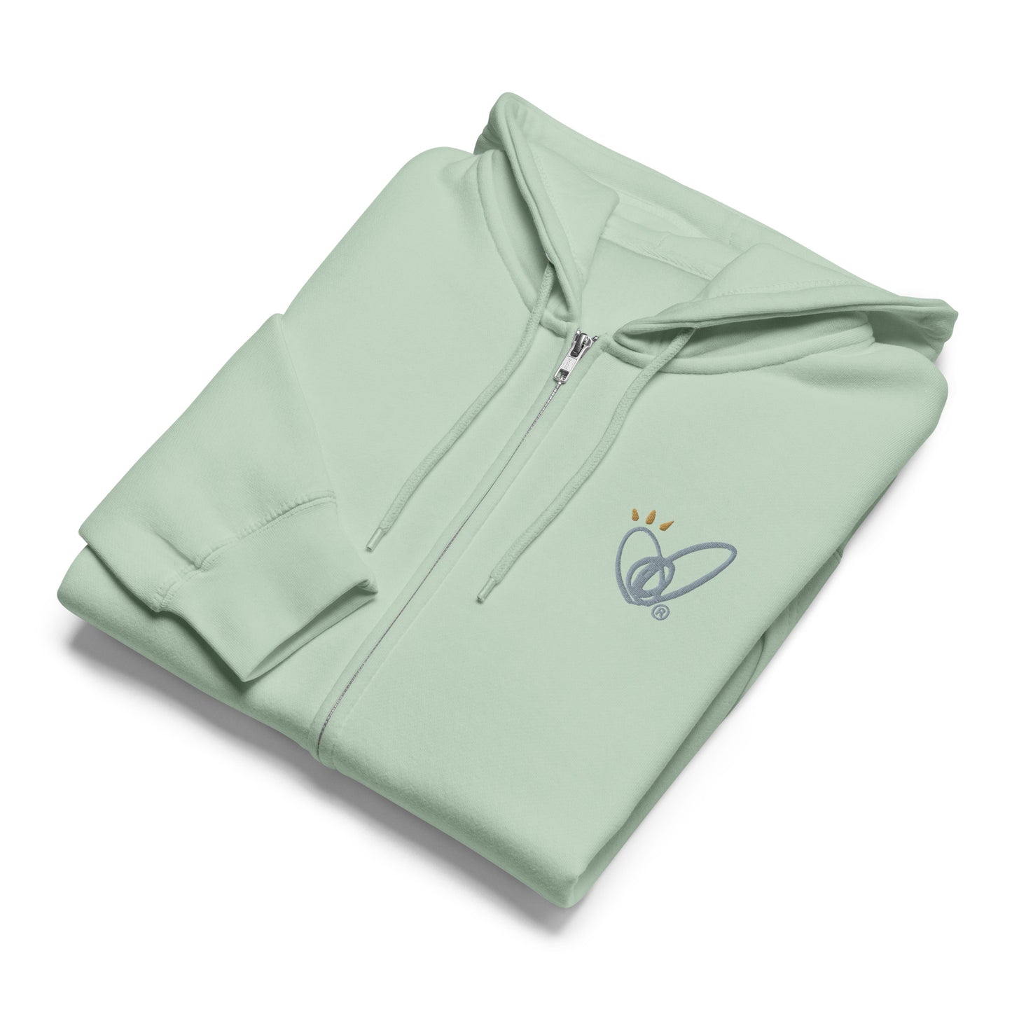 Epic Whizz® Heart-Embroidered_Unisex Premium Full Zip Hoodie