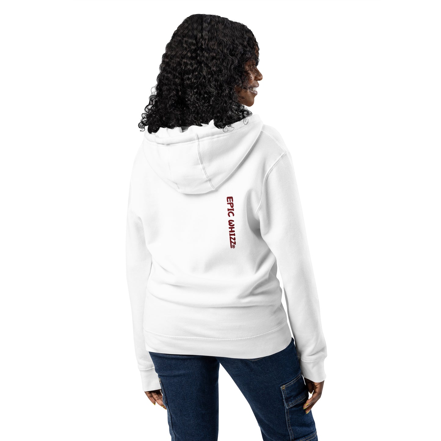 Epic Whizz® Heart-Embroidered_Unisex Premium Full Zip Hoodie