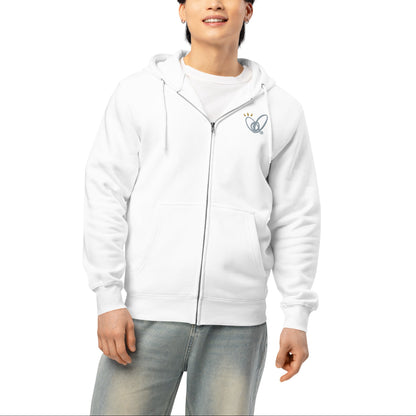 Epic Whizz® Heart-Embroidered_Unisex Premium Full Zip Hoodie