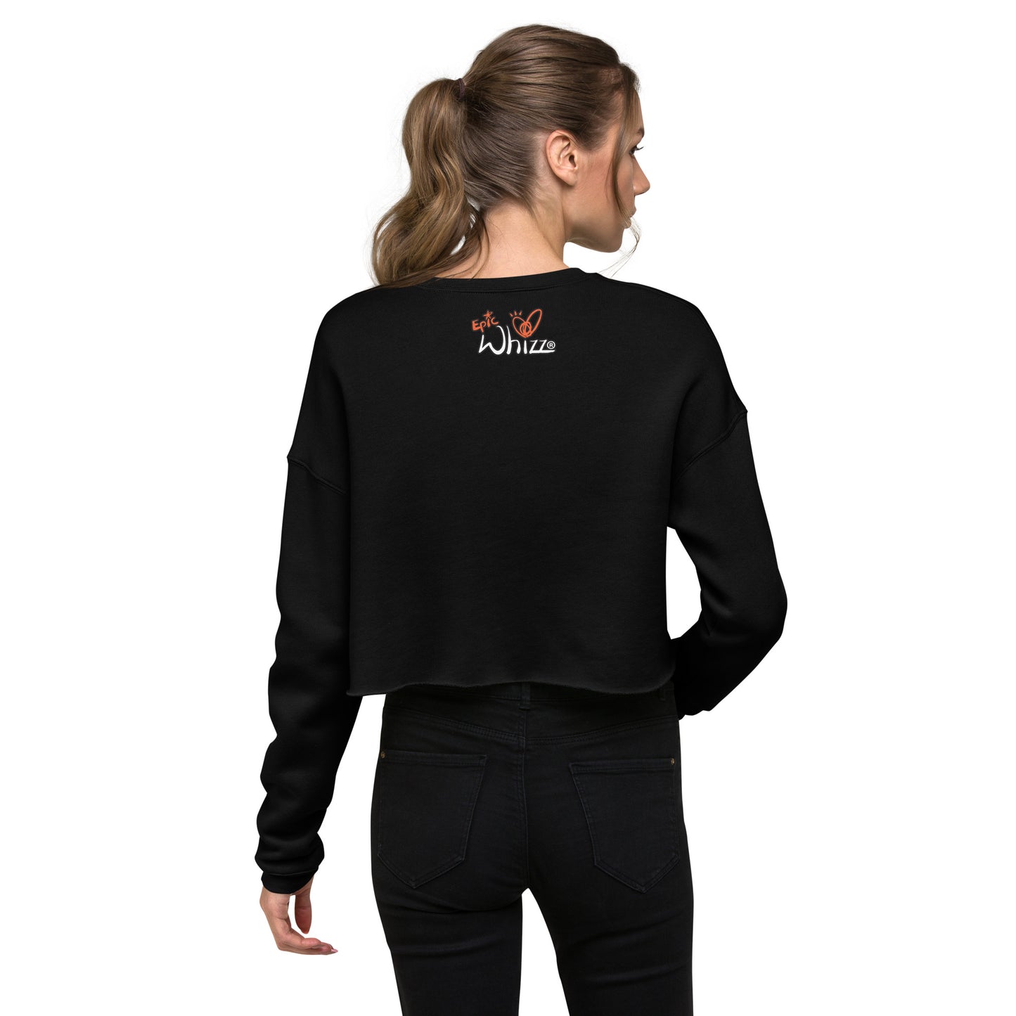 Epic Whizz® Heart_Embroidery_Crop Sweatshirt