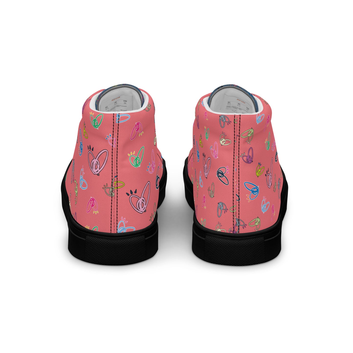 Epic Whizz® Heart-Pattern_Women’s High Top Canvas Shoes_Froly
