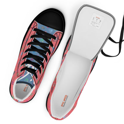 Epic Whizz® Heart-Pattern_Women’s High Top Canvas Shoes_Froly