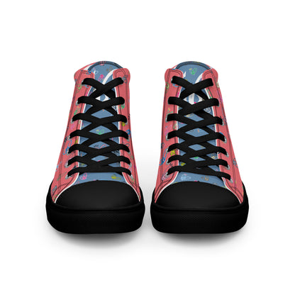 Epic Whizz® Heart-Pattern_Women’s High Top Canvas Shoes_Froly
