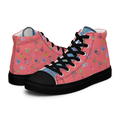 Epic Whizz® Heart-Pattern_Women’s High Top Canvas Shoes_Froly
