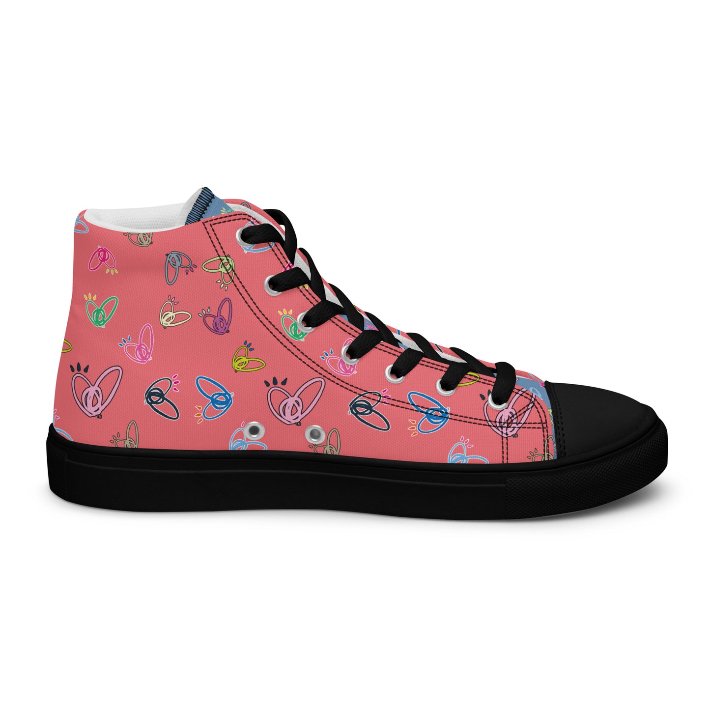 Epic Whizz® Heart-Pattern_Women’s High Top Canvas Shoes_Froly