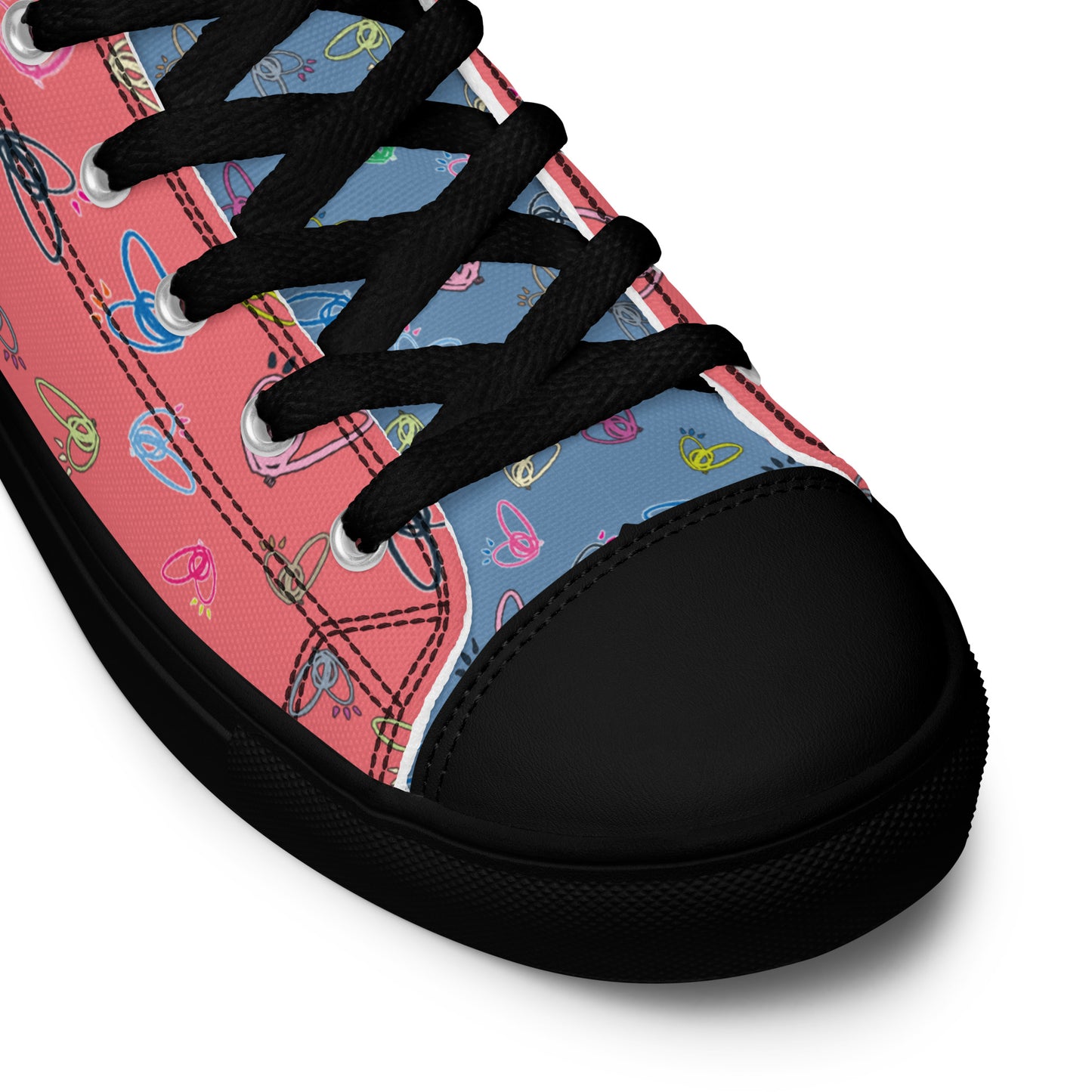 Epic Whizz® Heart-Pattern_Women’s High Top Canvas Shoes_Froly