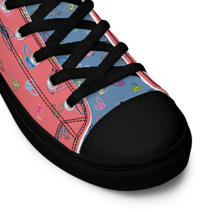 Epic Whizz® Heart-Pattern_Women’s High Top Canvas Shoes_Froly