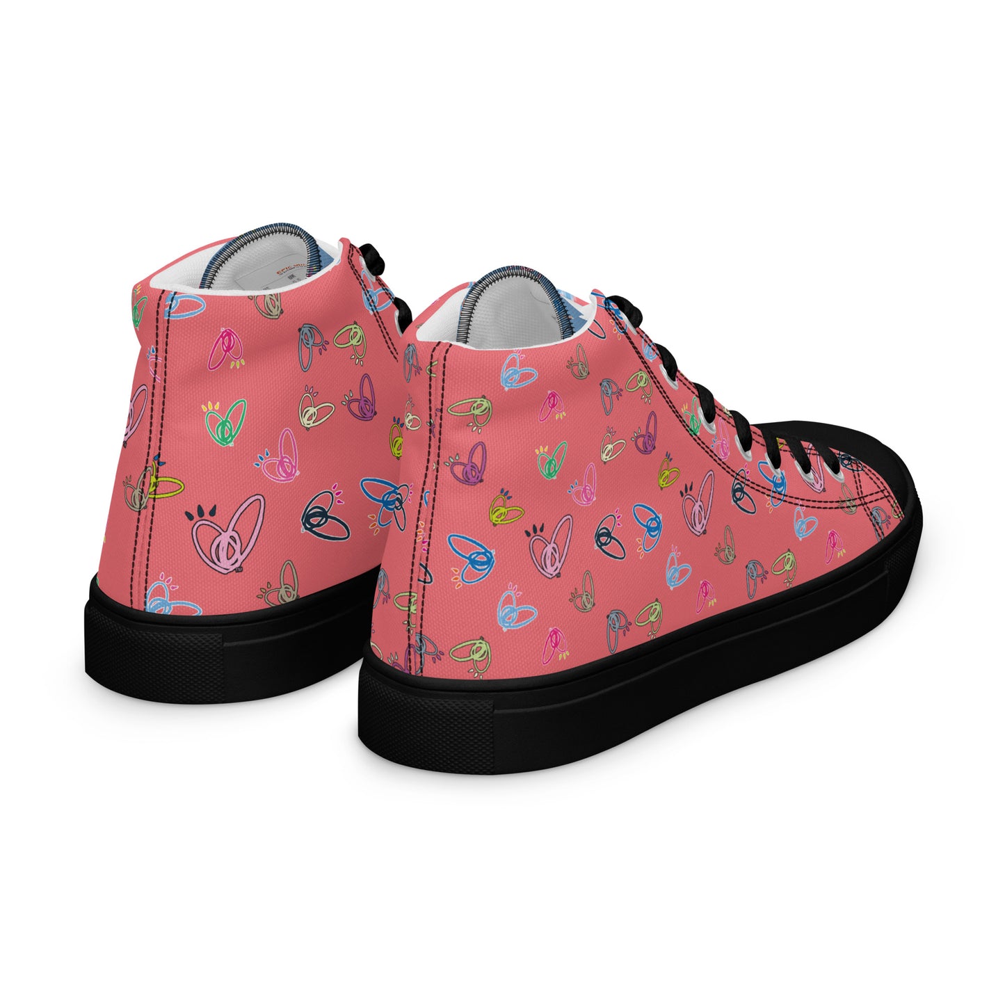 Epic Whizz® Heart-Pattern_Women’s High Top Canvas Shoes_Froly